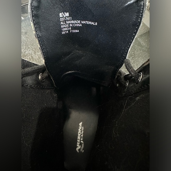 Black Floral Combat Boots - Picture 3 of 3